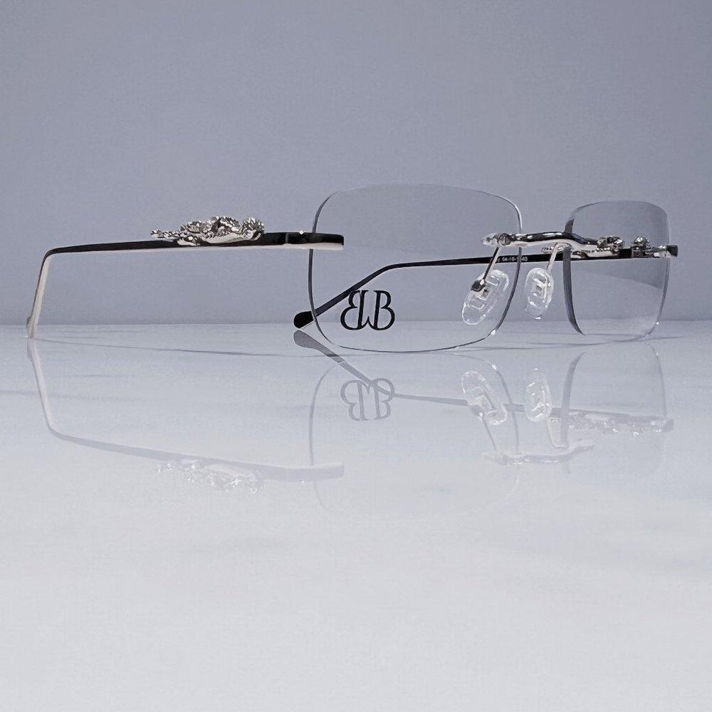 Braglia White Gold Glasses Sunglasses Eyeglasses Frames